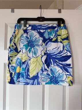 Rafaella Floral Blue Skort Sz M